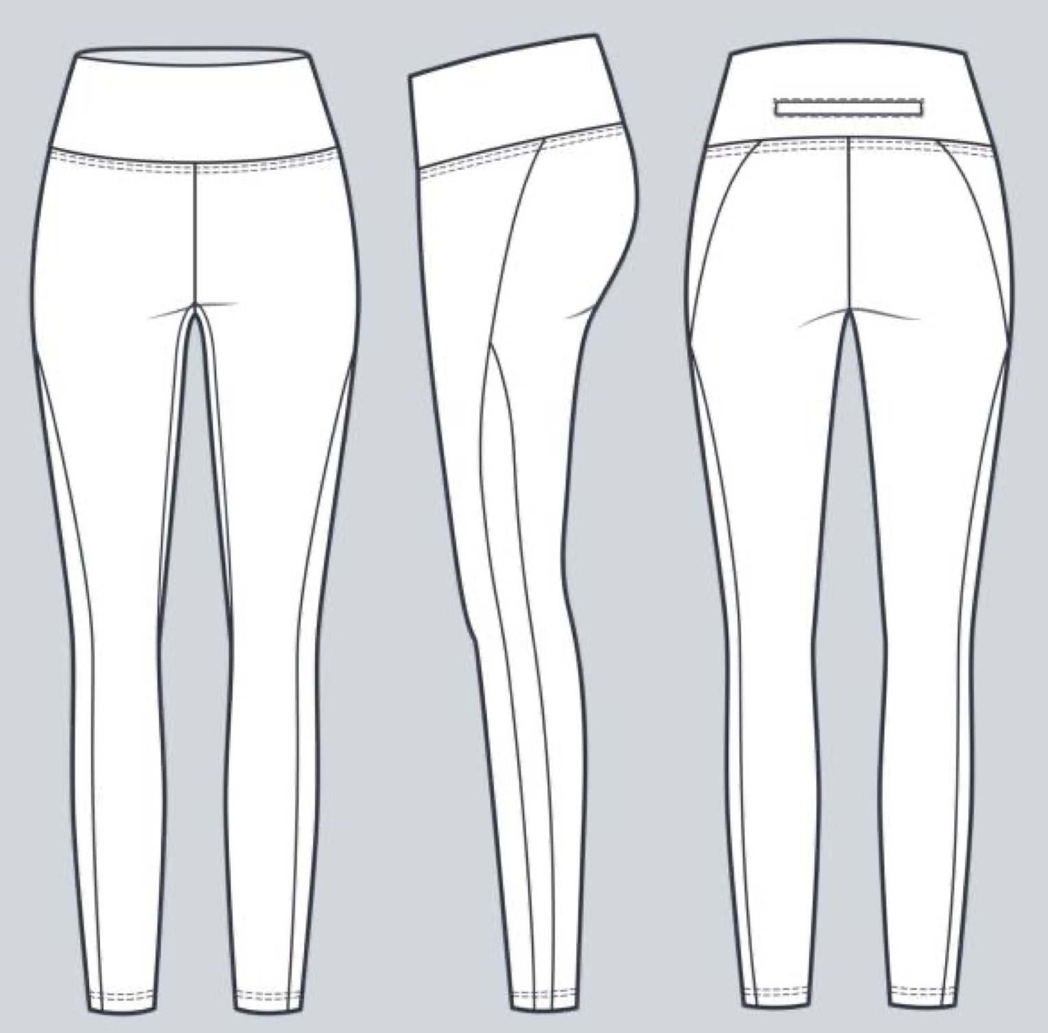 High-quality ladies' leggings in 250 gsm fabric (90% cotton, 10% spandex). Opaque, durable, and provides great support.