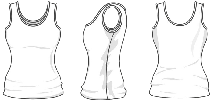 Ladies' singlet with spandex for a comfortable, stretchy fit. 160 gsm fabric provides a quality feel.